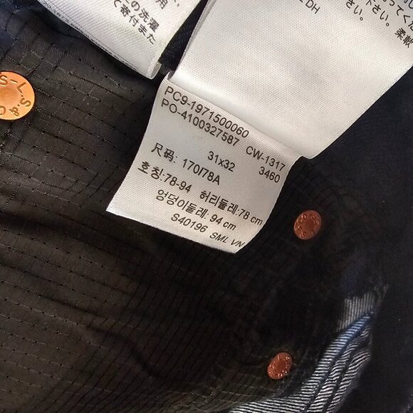 Levi's Mens Commuter Pro Jeans, Cycling Safety, Condura, Water Repell, Size 31 - Picture 7 of 13